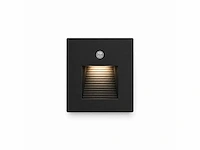 6 x led trapverlichting 1w – 4200k neutraal wit - zwart – pir sensor – ip20 – diamond - afbeelding 2 van  5