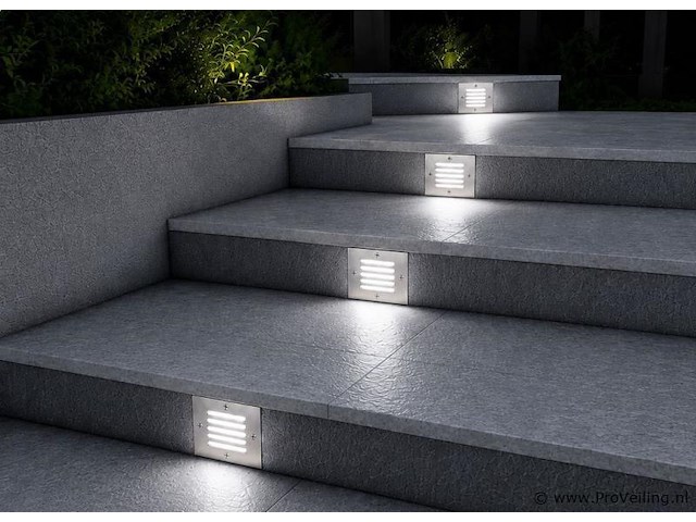 6 x led trapverlichting 3w - 6400k koud wit – ip54 – akik - afbeelding 3 van  5