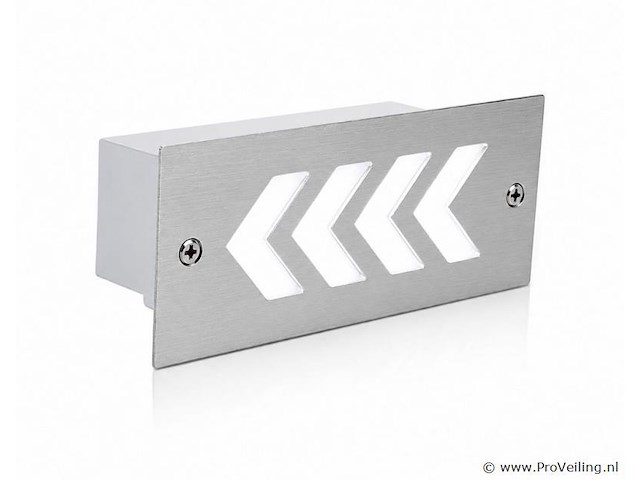 6 x led trapverlichting 3w - 6400k koud wit – ip54 – beril - afbeelding 2 van  5