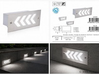 6 x led trapverlichting 3w - 6400k koud wit – ip54 – beril - afbeelding 5 van  5
