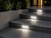6 x led trapverlichting 3w - 6400k koud wit – ip54 – beril - afbeelding 1 van  5