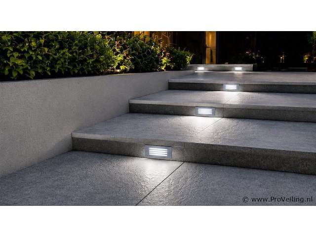 6 x led trapverlichting 3w - 6400k koud wit – ip54 – oltu - afbeelding 3 van  5