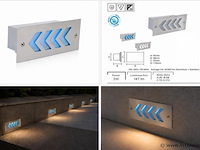 6 x led trapverlichting 3w - blauw – ip54 – beril - afbeelding 5 van  5