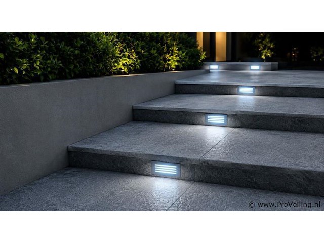 6 x led trapverlichting 3w - blauw – ip54 – oltu - afbeelding 3 van  5