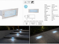 6 x led trapverlichting 3w - blauw – ip54 – oltu - afbeelding 5 van  5