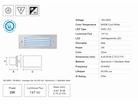 6 x led trapverlichting 3w - blauw – ip54 – oltu - afbeelding 4 van  5