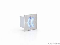 6 x led trapverlichting 3w - blauw – ip54 – oniks - afbeelding 2 van  5