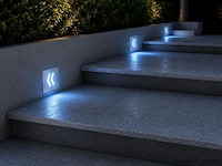 6 x led trapverlichting 3w - blauw – ip54 – oniks - afbeelding 3 van  5