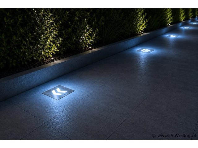 6 x led trapverlichting 3w - blauw – ip54 – oniks - afbeelding 1 van  5