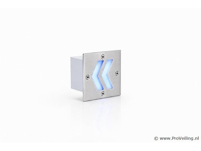 6 x led trapverlichting 3w - blauw – ip54 – oniks - afbeelding 2 van  5