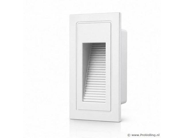 6 x led trapverlichting 3w – 3000k warm wit - rechthoek – wit – ip54 – yoga-v1 - afbeelding 2 van  5