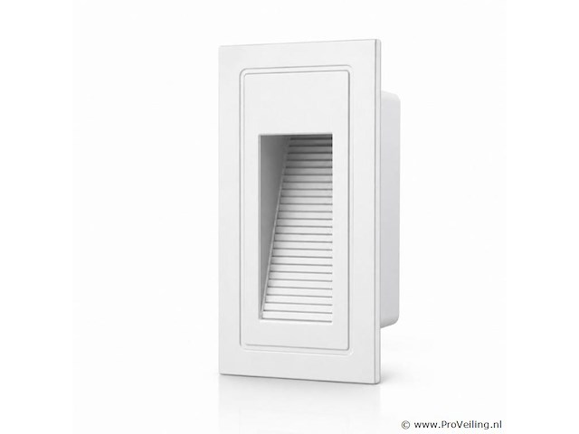 6 x led trapverlichting 3w – 3000k warm wit - rechthoek – wit – ip54 – yoga-v1 - afbeelding 2 van  5