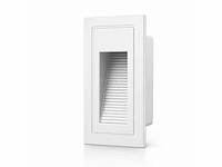 6 x led trapverlichting 3w – 3000k warm wit - rechthoek – wit – ip54 – yoga-v1 - afbeelding 2 van  5