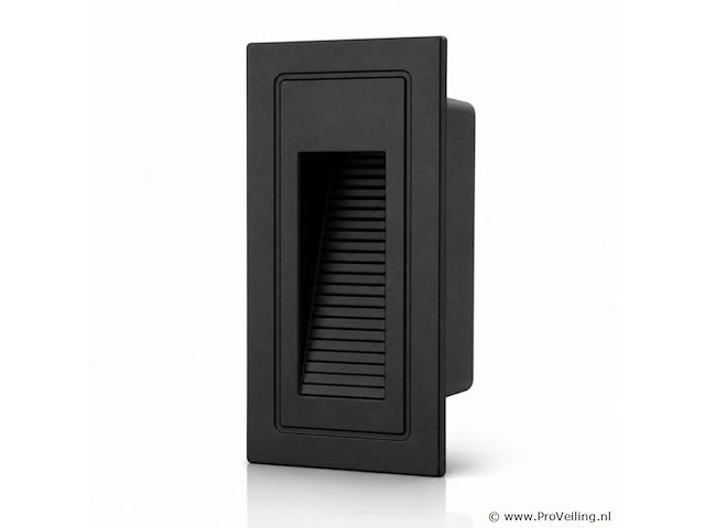 6 x led trapverlichting 3w – 3000k warm wit - rechthoek – zwart – ip54 – yoga-v1 - afbeelding 2 van  5