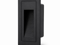 6 x led trapverlichting 3w – 3000k warm wit - rechthoek – zwart – ip54 – yoga-v1 - afbeelding 2 van  5