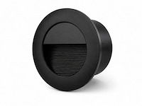 6 x led trapverlichting 3w – 3000k warm wit - rond – zwart – ip54 – icon-r - afbeelding 2 van  5
