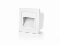 6 x led trapverlichting 3w – 3000k warm wit - vierkant – wit – ip54 – icon-s - afbeelding 2 van  5