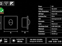 6 x led trapverlichting 3w – 4000k neutraal wit - matchroom – ip20 – zümrüt - afbeelding 4 van  5