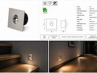 6 x led trapverlichting 3w – 4000k neutraal wit - matchroom – ip20 – zümrüt - afbeelding 5 van  5