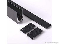 6 x magnetische rail voor opbouw – 20mm – 48v – 2 meter – zwart - afbeelding 1 van  5