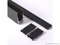 6 x magnetische rail voor opbouw – 20mm – 48v – 2 meter – zwart - afbeelding 1 van  5