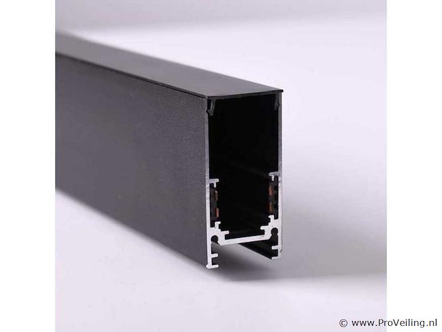6 x magnetische rail voor opbouw – 20mm – 48v – 2 meter – zwart - afbeelding 2 van  5