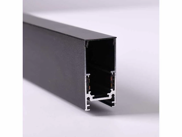6 x magnetische rail voor opbouw – 20mm – 48v – 2 meter – zwart - afbeelding 2 van  5