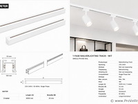 6 x railverlichting track – 1 fase – 3 meter – wit - lighting track - afbeelding 5 van  5