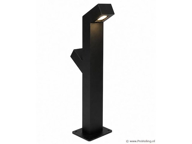 6 x tuinlamp – 60 cm – 2 x 10w led – 3500k warm wit – ip54 – zwart – sla-57 - afbeelding 2 van  4
