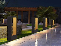 6 x tuinlamp 7w led 40 cm - 3500k warm wit (sla-01) - afbeelding 1 van  4