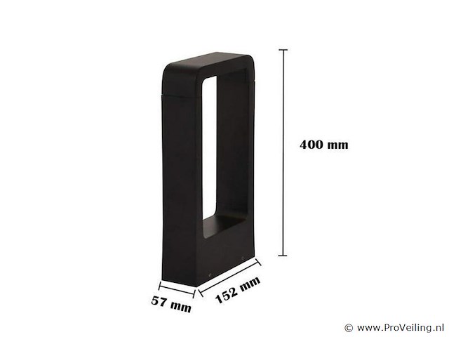 6 x tuinlamp 7w led 40 cm - 3500k warm wit (sla-01) - afbeelding 4 van  4