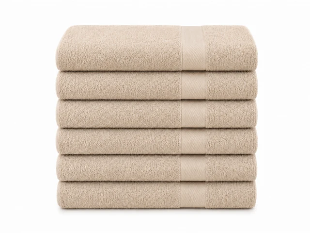 60 handdoek 50/100 500gsm, beige - afbeelding 1 van  1