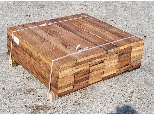 60 x guyana teak planken 25 x 140mm , lengte 85 cm - afbeelding 2 van  5