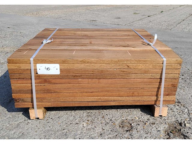 60 x guyana teak planken 25 x 140mm , lengte 85 cm - afbeelding 3 van  5