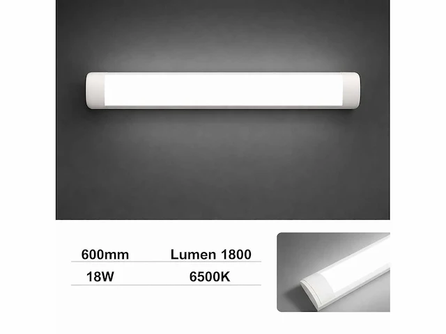 60 x led batten 18w – 60cm – 6500k koud wit – koppelbaar – tetra-60 - afbeelding 1 van  5