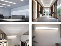 60 x led batten 36w – 120cm – 6500k koud wit – koppelbaar – tetra-120 - afbeelding 1 van  5