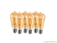 60 x st64 amber filament lamp – 6w – e27 – dimbaar – ip20 - afbeelding 3 van  4