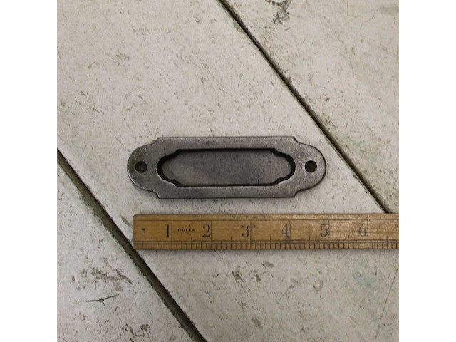 (600x) gietijzeren komgreep - ovaal 13 cm - afbeelding 2 van  2