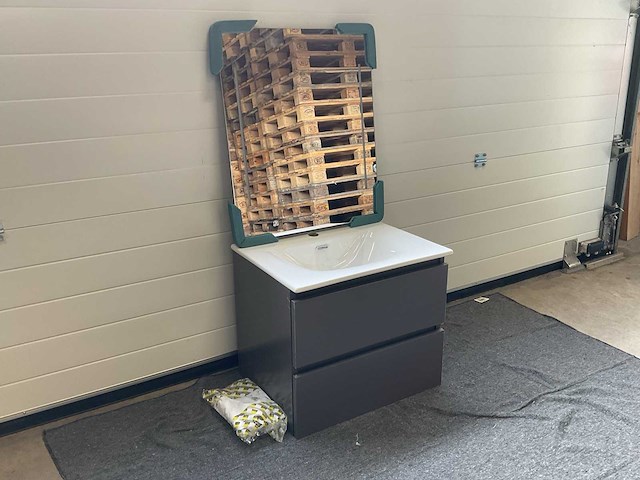 60cm badmeubelset met hangkast - afbeelding 9 van  10