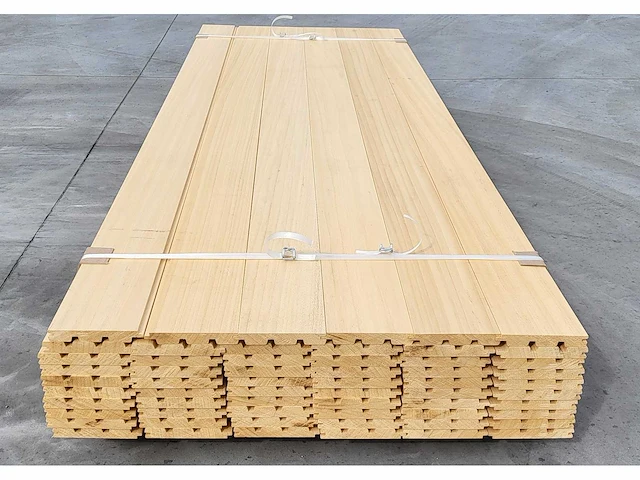 60x abachi triple rhombus 21 x 140mm , lengte 238cm - afbeelding 3 van  6