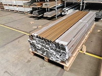 60x composiet hoekprofiel bruin/teak voor gevelbekleding - 280 cm lang