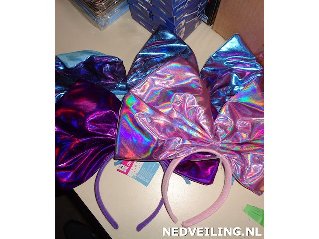 60x diadeem met strik assorti kleur - afbeelding 3 van  3