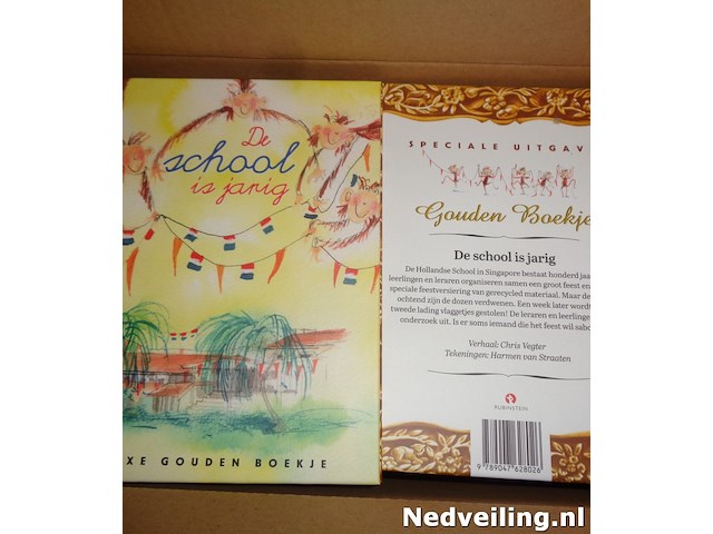 60x gouden boekje de school is jarig - afbeelding 3 van  3