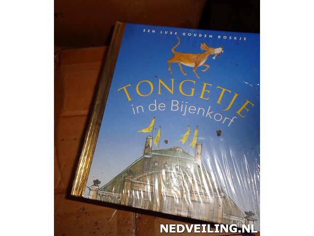 60x gouden boekje tongetje in de bijenkorf - afbeelding 1 van  3