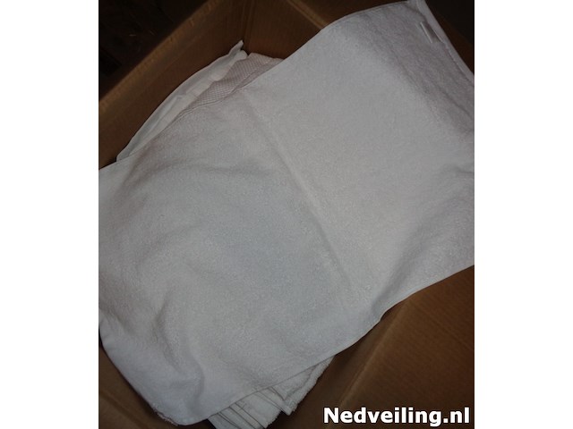 60x handdoek wit +/- 42x72cm - afbeelding 2 van  3