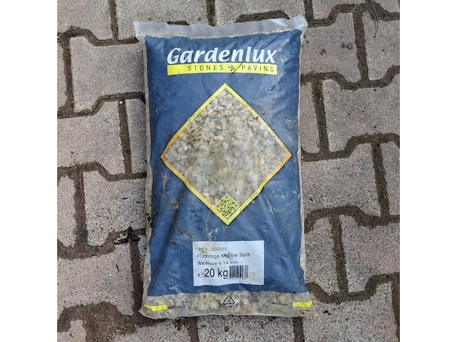60x zak flamingo marble split a 20 kg gardenlux - afbeelding 1 van  5