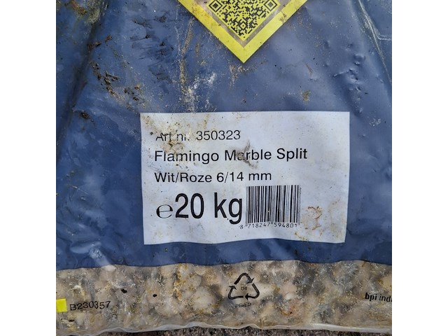60x zak flamingo marble split a 20 kg gardenlux - afbeelding 3 van  5