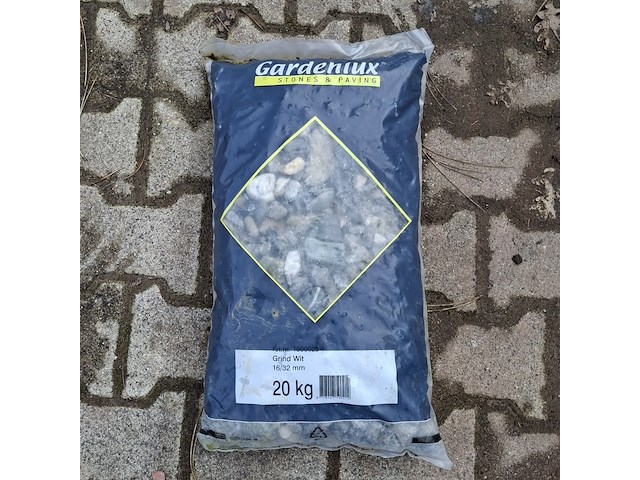 60x zak grind a 20 kg gardenlux, wit - afbeelding 1 van  5