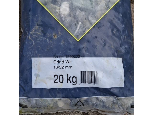 60x zak grind a 20 kg gardenlux, wit - afbeelding 3 van  5