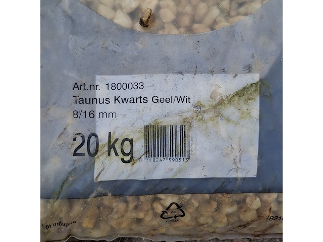 60x zak taunus kwarts a 20 kg gardenlux, geel/wit - afbeelding 3 van  5
